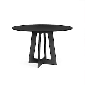 Mesa de Jantar Redonda 4 Lugares 90cm Montreal Preto - Straub Web