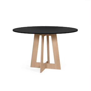 Mesa de Jantar Redonda 4 Lugares 90cm Montreal Preto/Jade - Straub Web