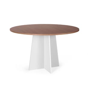 Mesa de Jantar Redonda 4 Lugares 90cm Isabela Noronha/Branco - Straub Web