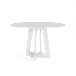 Mesa de Jantar Redonda 4 Lugares 90cm Montreal Branco - Straub Web