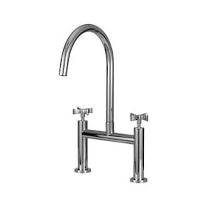 Torneira Para Cozinha Gourmet Inox Misturador Duplo Comando Içana Pingoo.casa - Prata