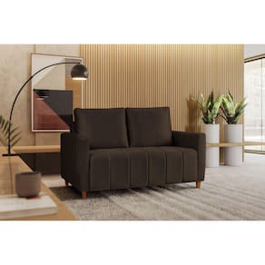 Sofá Amelie 2 Lugares em Suede Yescasa Marrom