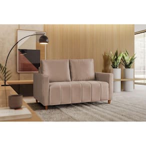 Sofá Amelie 2 Lugares em Suede Yescasa Castor