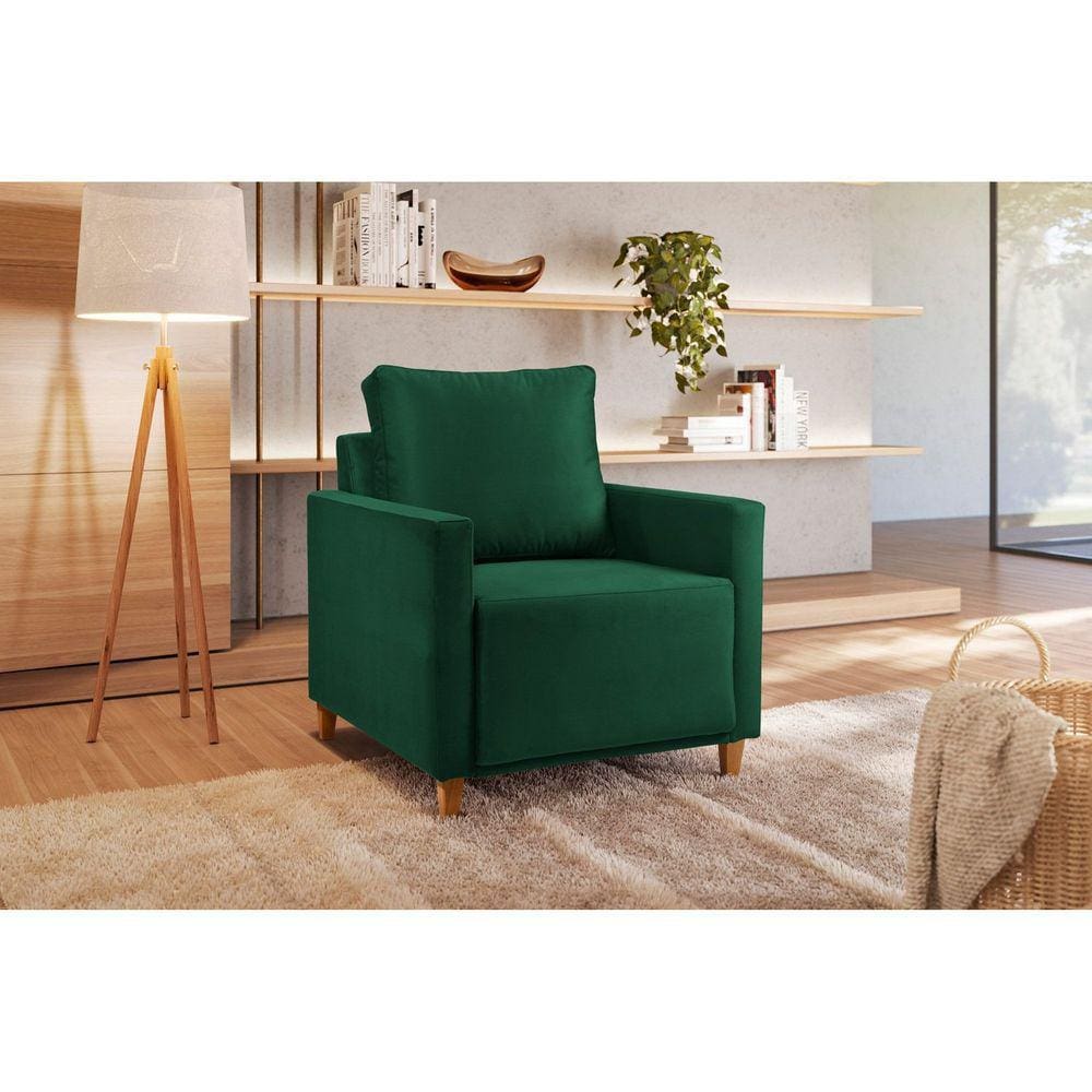 Poltrona em Veludo Angela Yescasa Verde