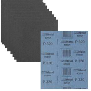 Folha De Lixa Pano Metal Grão 320 10 Unidades BOSCH