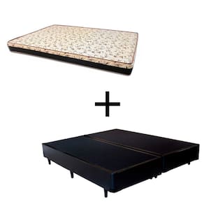 Cama Box King 193 Tecido Sintético Preto Com Colchão Praia Bello Box - D28 Amarelo 57x193x203