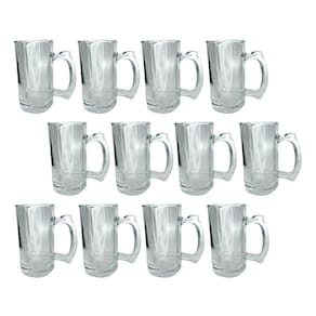 Caneca Vidro Grosso Cerveja e Chopp 380ML Restaurante 12UN