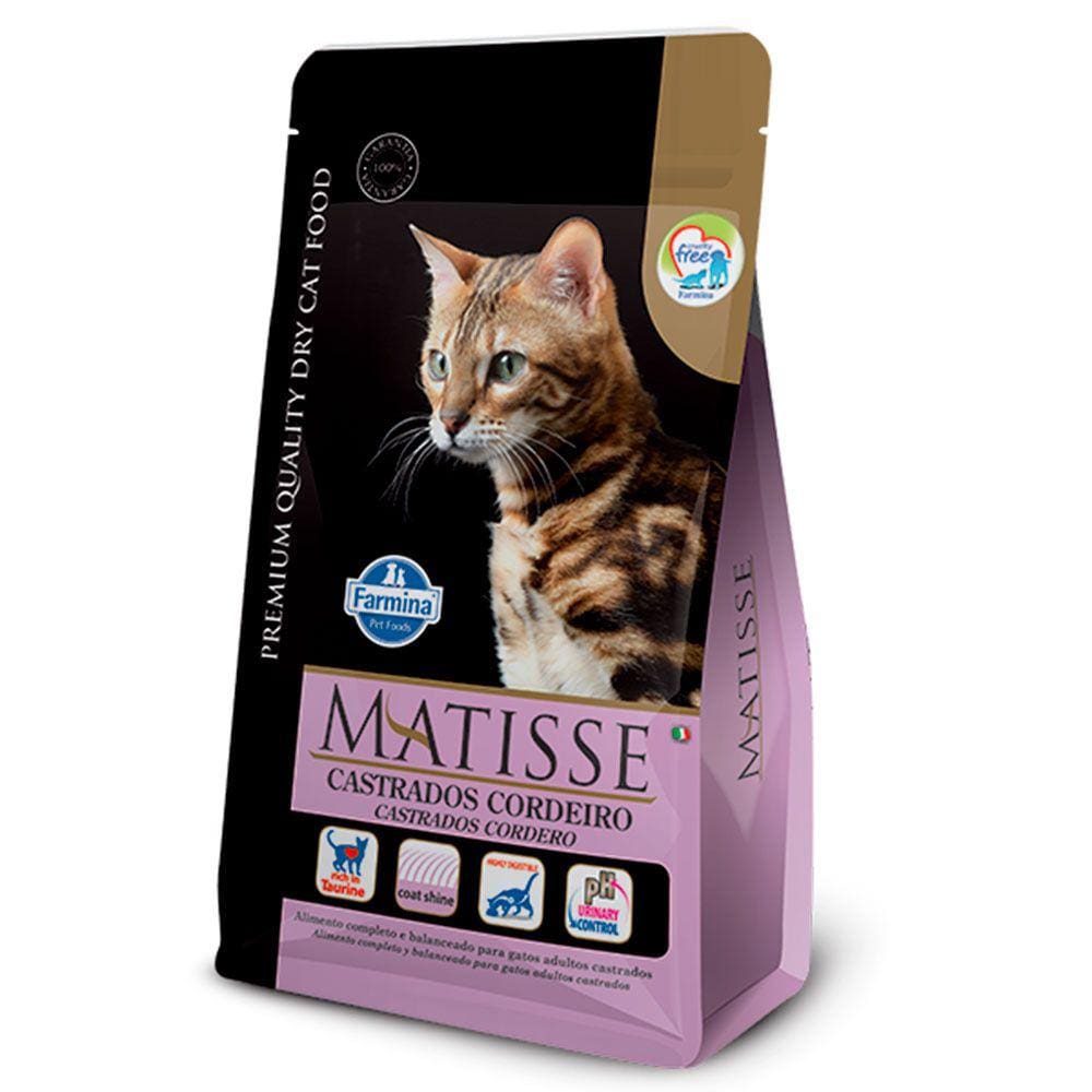 Racao Farmina Matisse Gatos Adultos Castrados Cordeiro - 7,5Kg