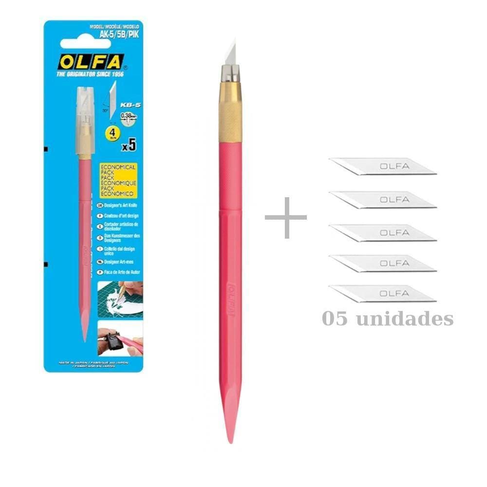 Estilete Especial Olfa Precisão Rosa Ak-5/5B/Pik