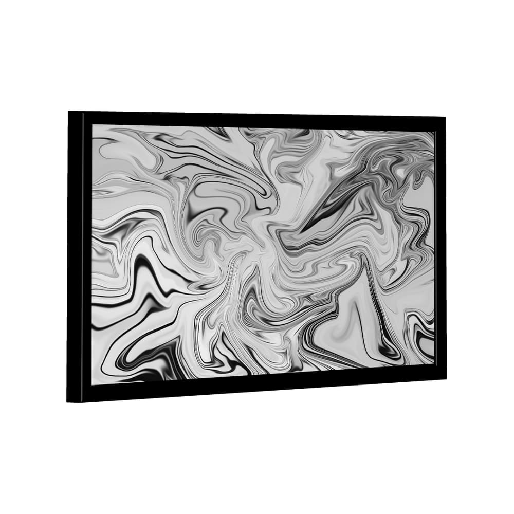 Quadro Abstrato Fluido Branco -- BR ARTES