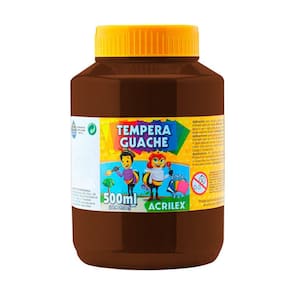Tinta Guache Tempera Marrom 500 ML da Acrilex Ref 531
