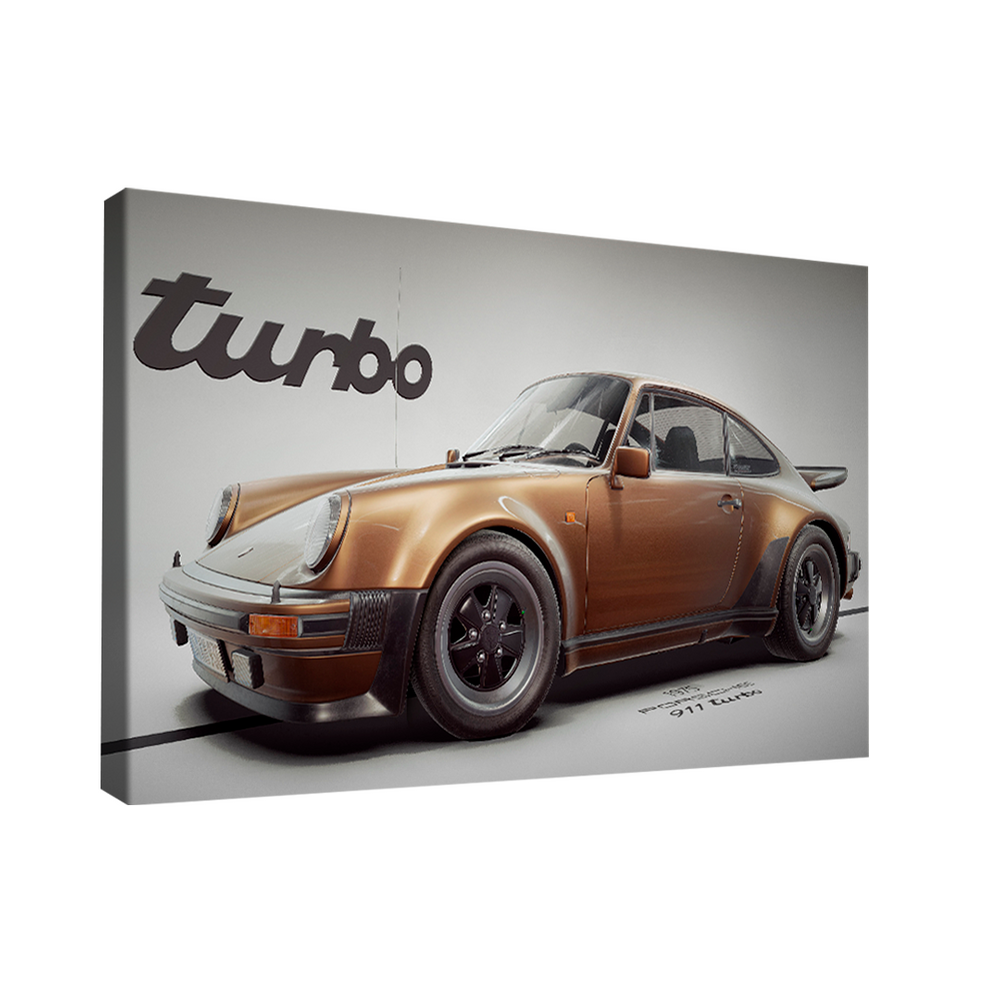 Quadro Porsche Gold 911 Turbo -- BR ARTES