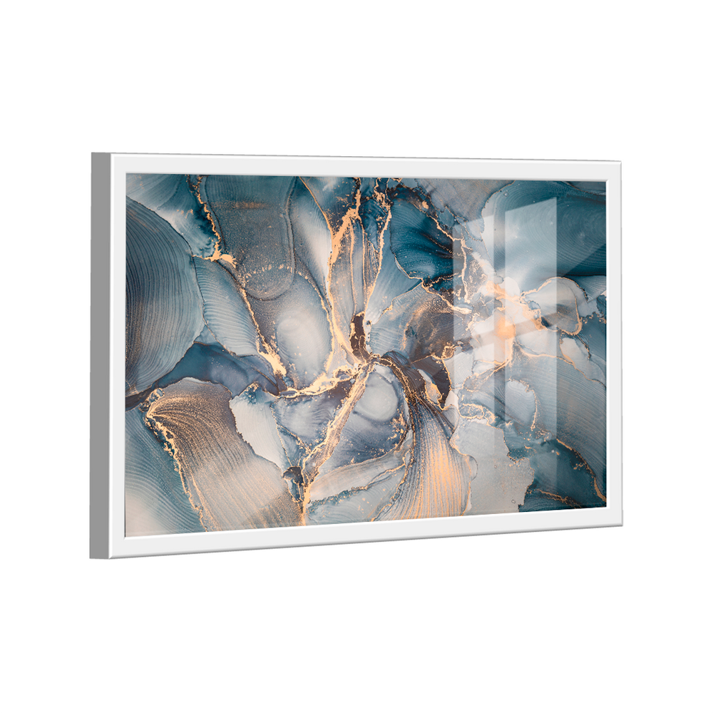 Quadro Abstrato Azul Gold -- BR ARTES