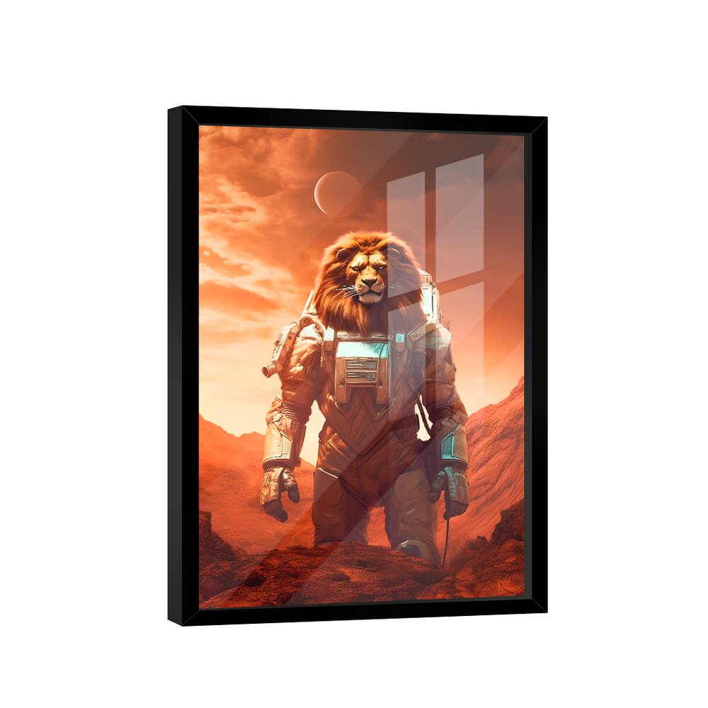Quadro Leão Astronauta -- BR ARTES