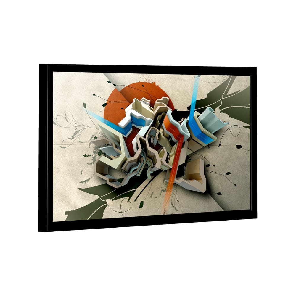 Quadro Ilustração Abstrata Multicolorida -- BR ARTES