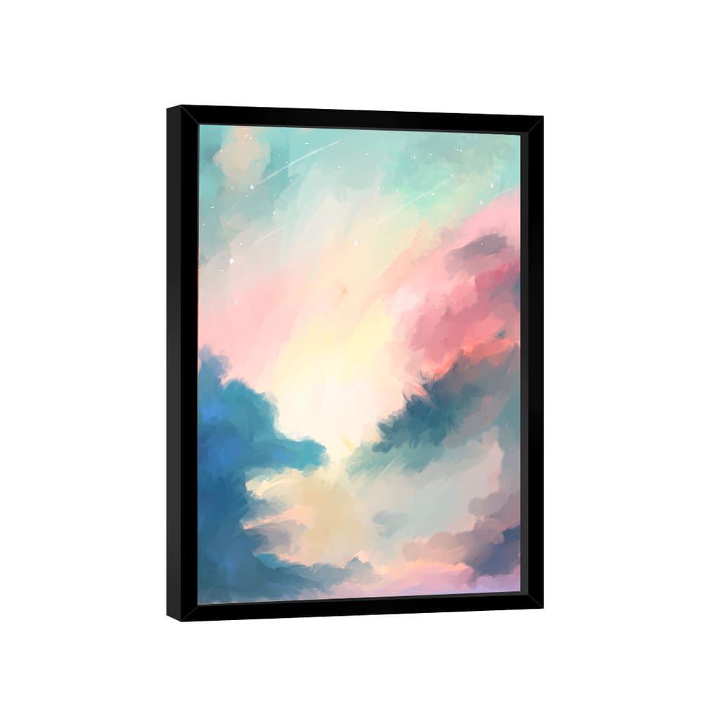 Quadro Abstrato Branco Rosa -- BR ARTES