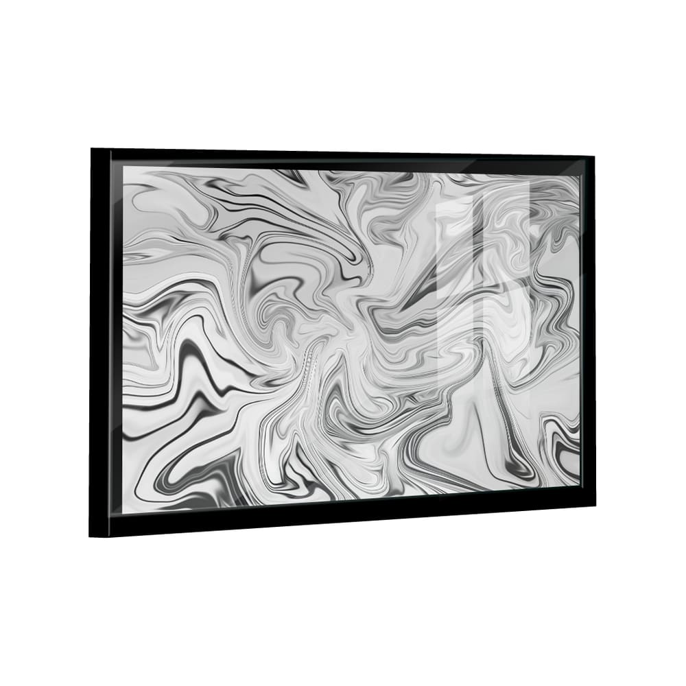 Quadro Abstrato Fluido Branco -- BR ARTES