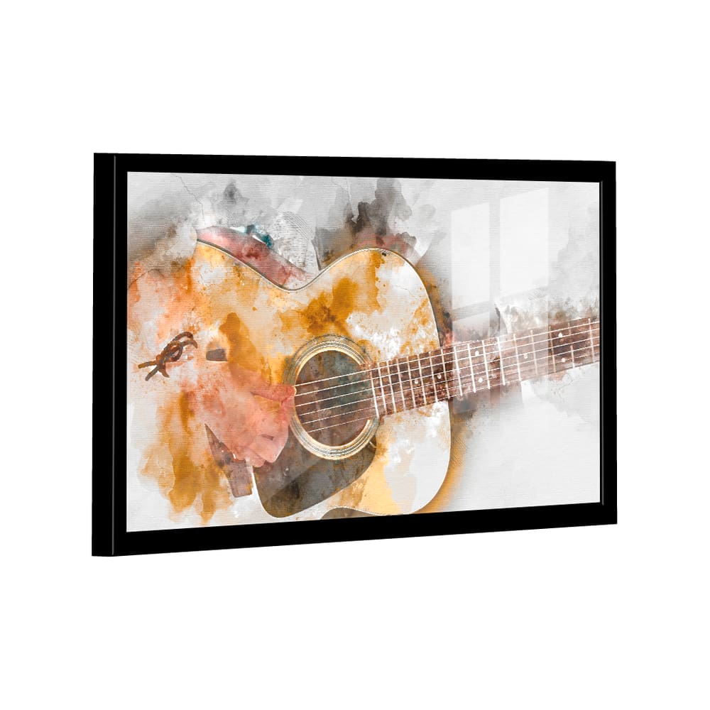Quadro Arte Violão Aquarela -- BR ARTES