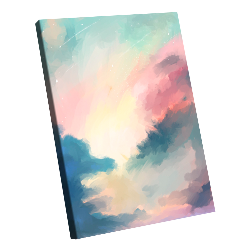 Quadro Abstrato Branco Rosa -- BR ARTES