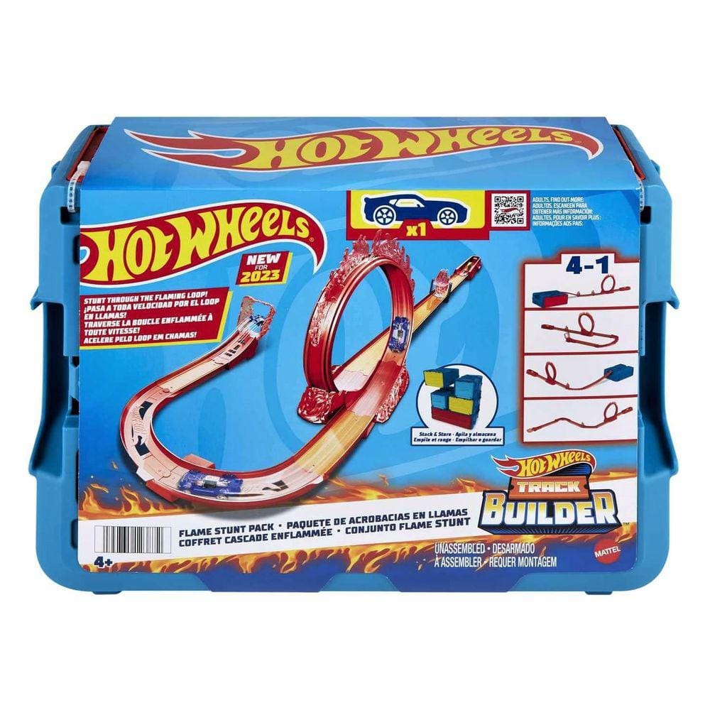 Pista de Percurso e Veículo - Hot Wheels - Track Builder - Looping