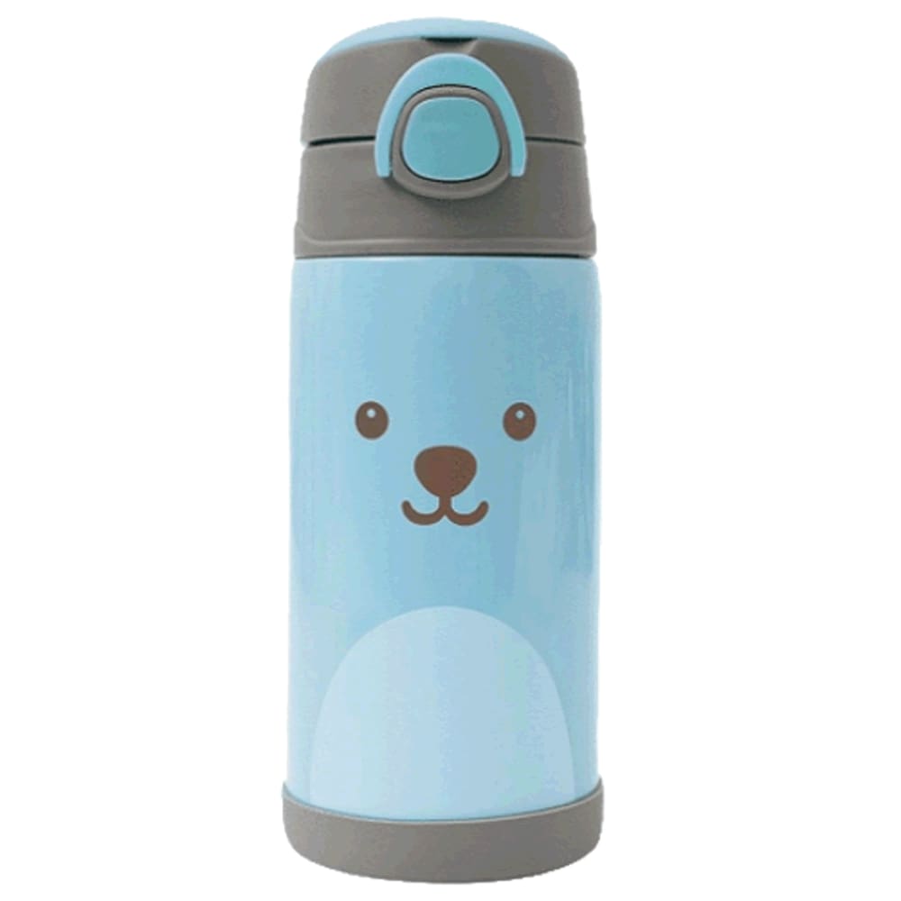 Garrafa Térmica Infantil Com Canudo Gumy Azul Buba Baby