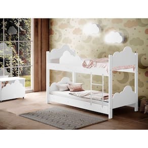 Beliche Infantil Montessoriana Marina Nuvem Juvenil - Branco Branco