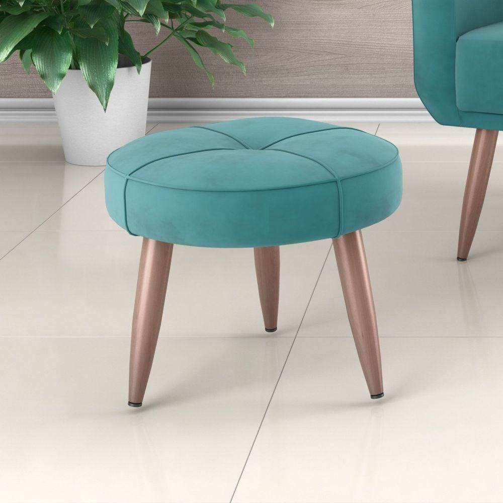 Puff Havana Matrix Veludo Verde Menta