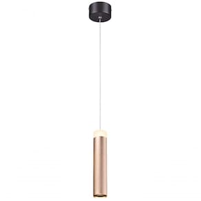 Pendente 5X20X150Cm E Cabo 2Mt , Preto Ou Dourado E Acrílico Led 7W 3000K Bivolt Sindora Único