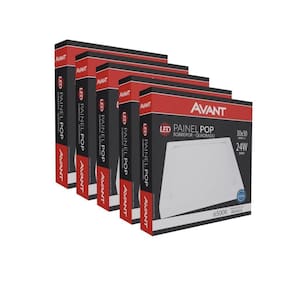 Kit 5 Painel Led 24w Sobrepor Branco 6500k