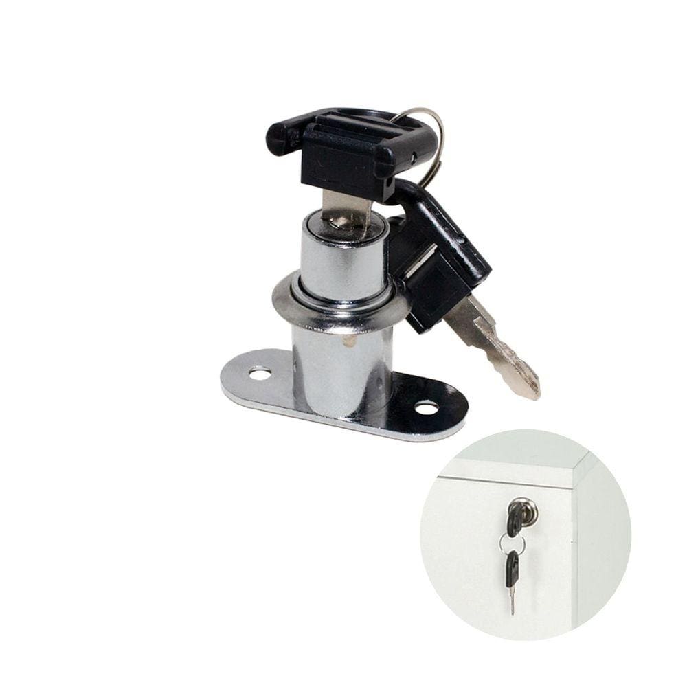 Fechadura Para Gaveta A Pressão 19 X 22 Mm Chave Escamotiavel