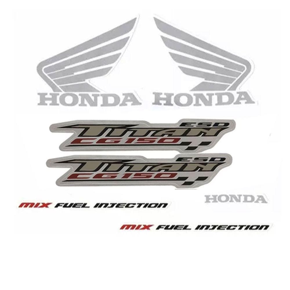 Jogo de Adesivos Honda CG Titan 150 ESD Mix 2009