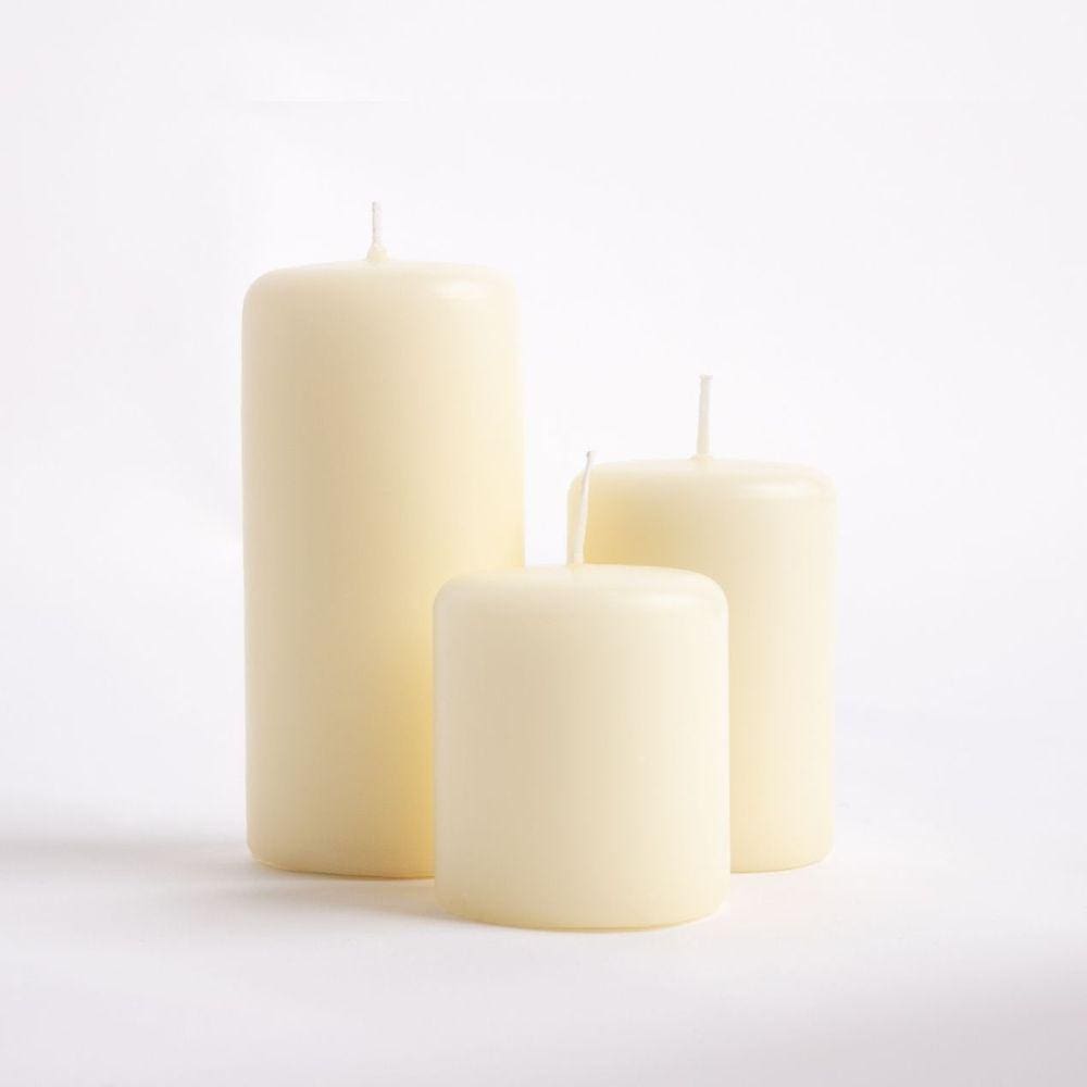 Trio de Velas Pilar 7, 9 e 14cm