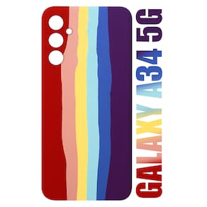 Capa Capinha case aveludada Arco Iris LGBT Compativel Galaxy A54 5G A546 6.4 - Cell In Power25