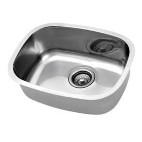 Cuba Simples Inviccta 46x34x18 0,6 Aço Inox 304 com válvula de saída 4,5" polegadas Cuba de embutir Alto Brilho Docol