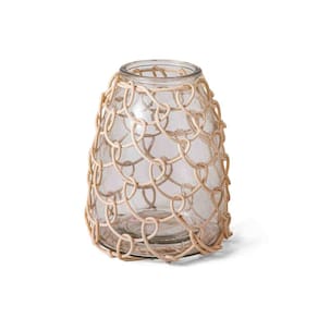 Vaso em Vidro c/ Fibra Natural 16851 Mart