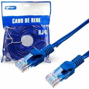 Cabo De Rede Rj45 Com 3 Metros Azul Knup - Kp-C14 3M