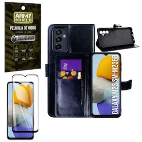 Capa Flip Carteira Samsung M23 5G + Película 3D Armyshield