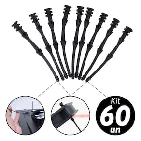 Kit 60x Parafuso Fixador Pino Para Cooler Fan Vetoinha Anti Vibração Absorção de Ruído 68mm