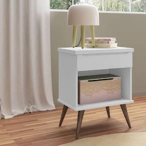 Mesa de Apoio Infantil 1 Gaveta 1 Nicho Melinda Phoenix Baby Branco