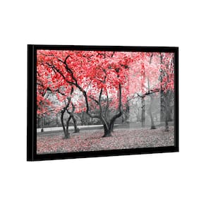 Quadro Árvores Branco e Vermelho -- BR ARTES