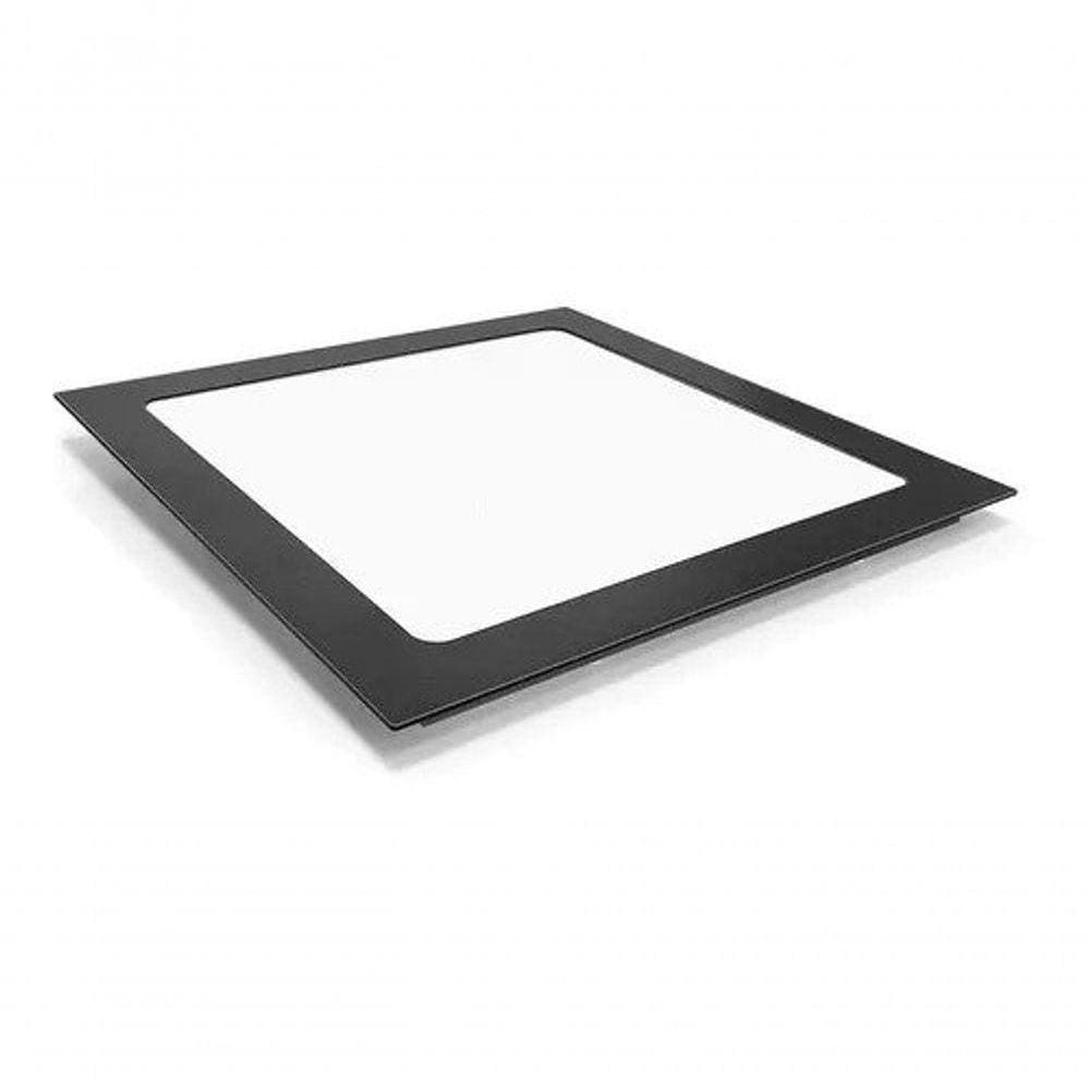 Painel Flat Led 18w Embutir Preto Branco 6500k