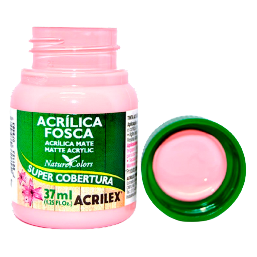 Tinta acrílica Fosca Acrilex 37ml Cor Rosa 537