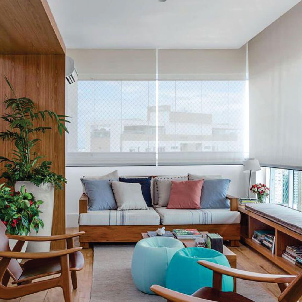 Persiana Rolo Screen 3% Branco - 2,10m x 1,30m