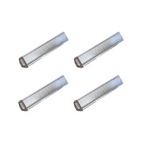 Kit Comedouro Para Aves Com 4 Peças Galvanizado 50 Cm - Cor: Branco