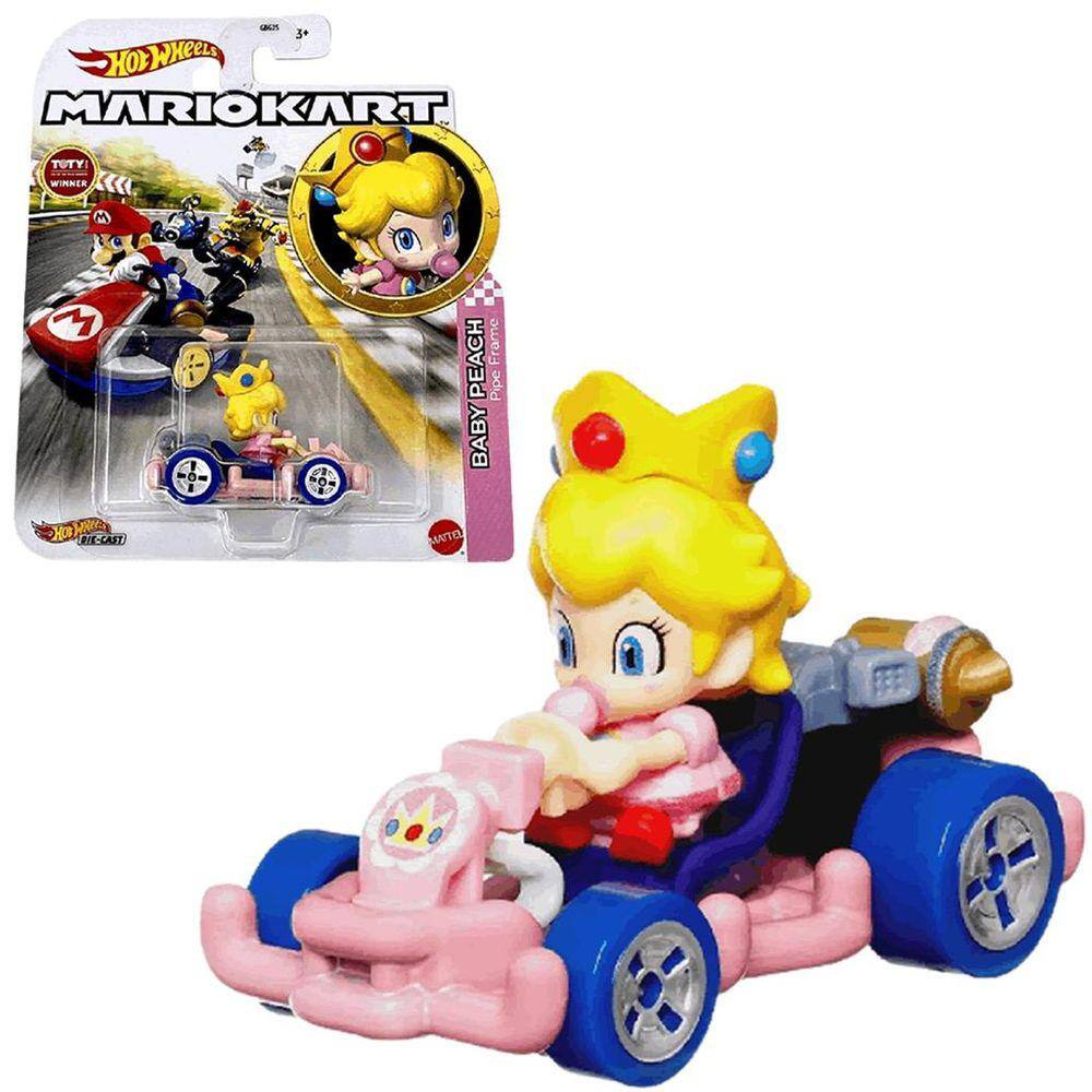 Cat Peach Hot Wheels Mario Kart - Mattel Gbg25-grn13