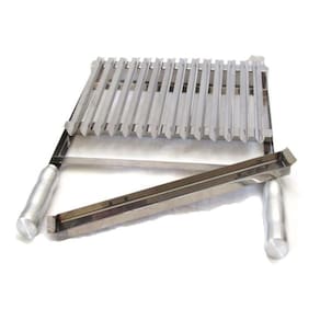 Grelha Para Churrasqueira Argentina Parrilha Inox 45Cm