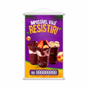 Banner Açaí no Copo Complementos Tele Entrega 60x40cm