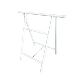 Kit Cavalete Tubolar Dobravel Com 2 Peças 90cm X 1 Metro Branco