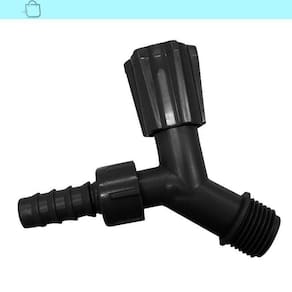 Torneira Para Tanque e Jardim De 1/2 Com Bico 3/4 COR:PRETA