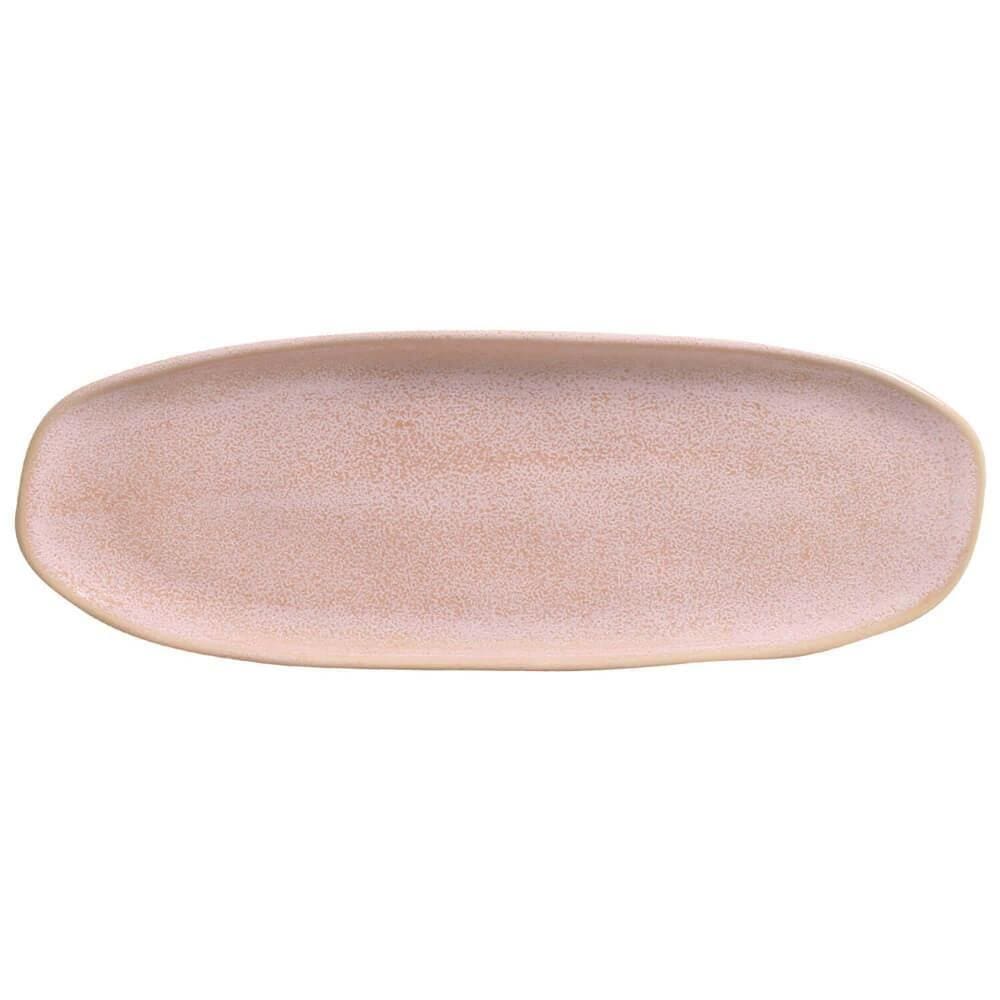 CONJUNTO C/ 4 TRAVESSAS OVAL RASA GRANDE ORGÂNICO LITCHI 36x13 CM
